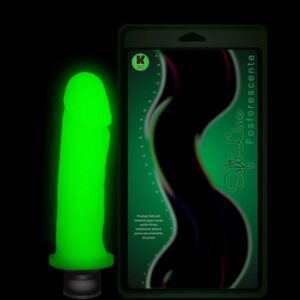 PRÓTESE COM VIBRADOR INTERNO FOSFORESCENTE 17CM X 4 CM