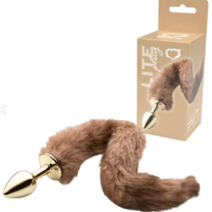 Plug Anal Dourado Tamanho P Com Rabo Sexy Fantasy