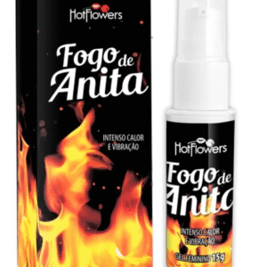 Fogo de Anita Gel Excitante Feminino que Esquenta e Vibra 15g Hot Flowers